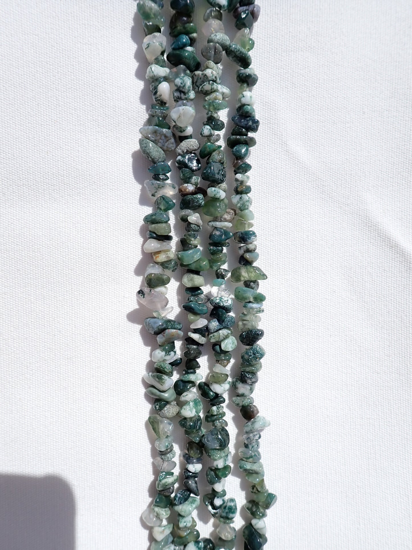 Moss Agate Chip Beads