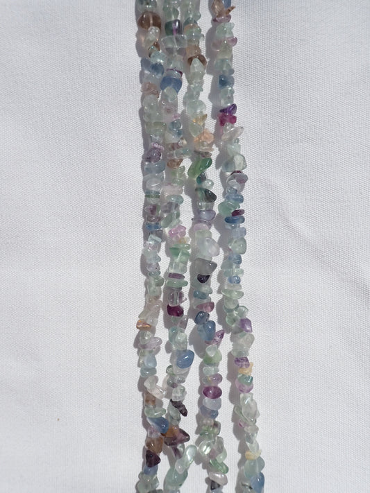 Rainbow Fluorite Chip Beads