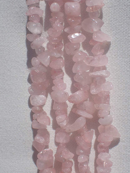 Rose Quartz Chip Beads