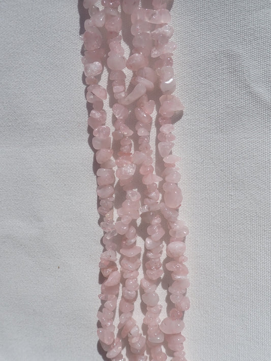 Rose Quartz Chip Beads