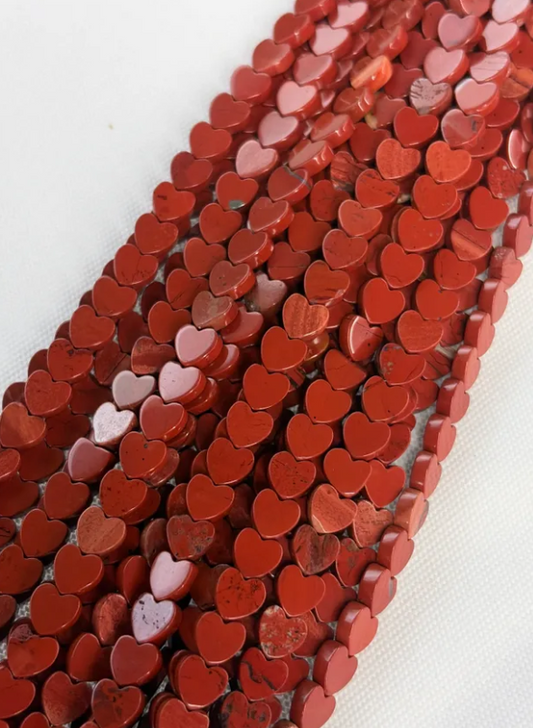 Brecciated Jasper Heart Beads