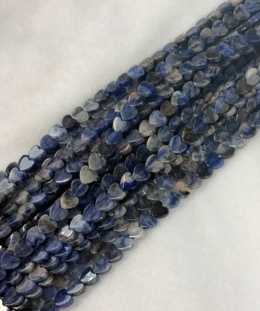 Sodalite Heart Beads