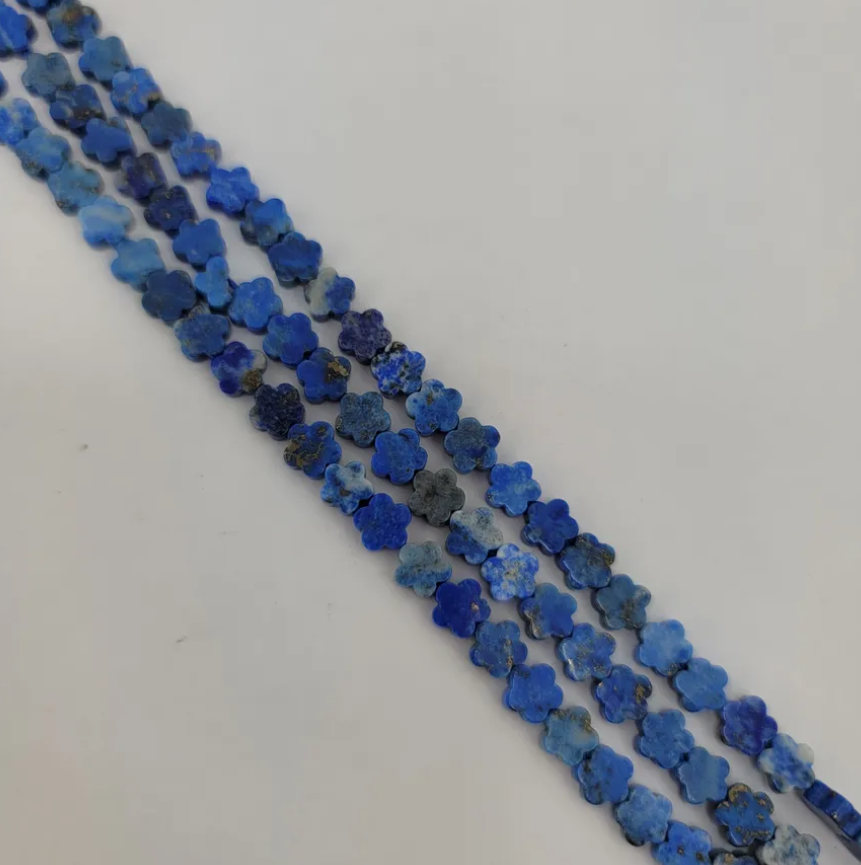 Lapis Lazuli Flower Beads