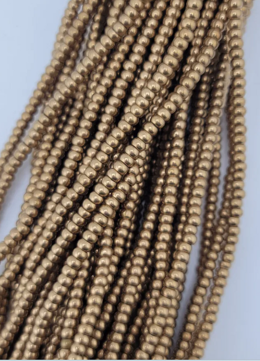 Wide Brass Rondelle Beads