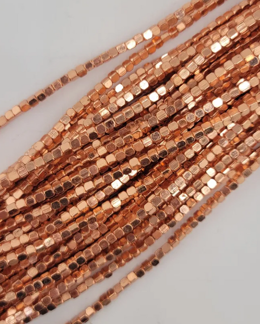 Copper Cube Beads