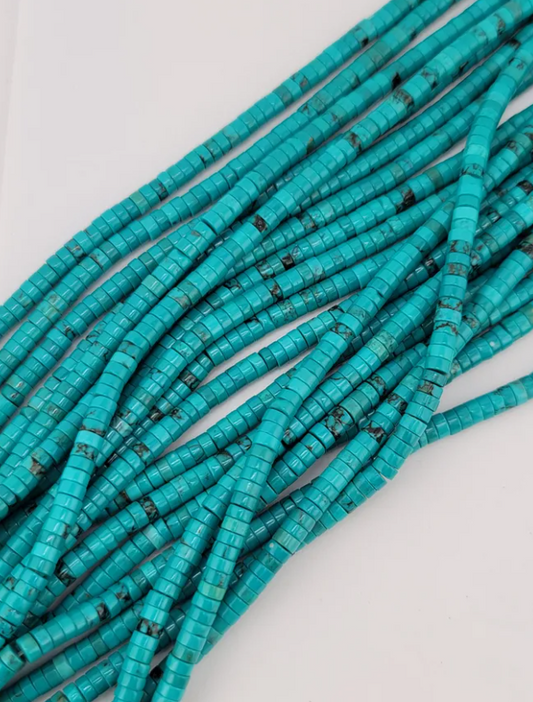 Electric Turquoise Heishi Beads