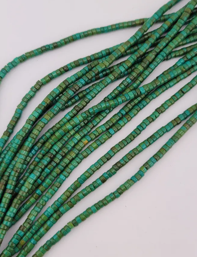Green Turquoise Heishi Beads
