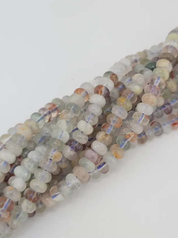 Multicolor Quartz Rondelle Beads