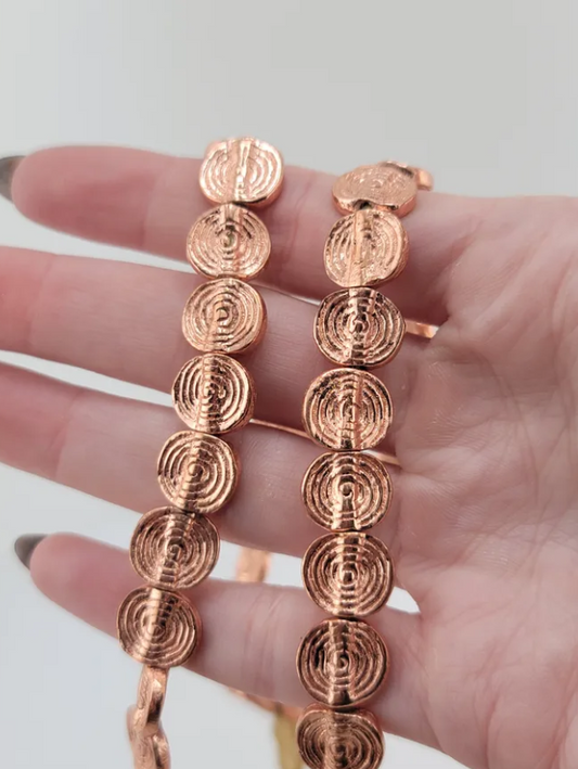African Copper Coin Beads