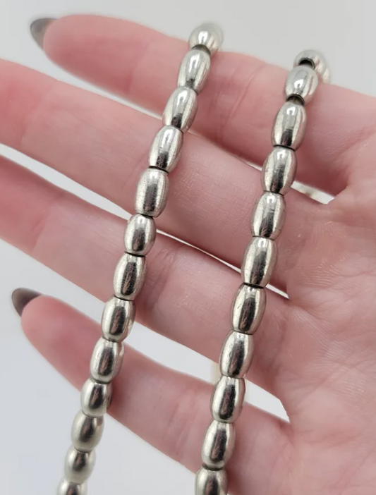S.S. Plated African Brass Barrel Beads
