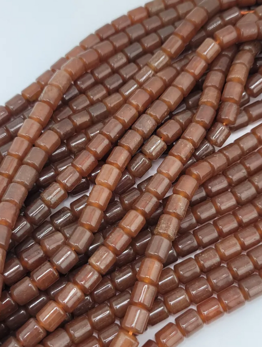 Chocolate Jade Tube Beads