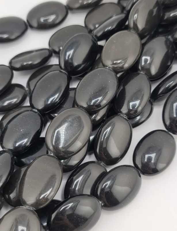 Black Onyx Oval Beads