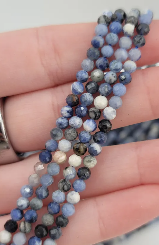 Faceted Sodalite Beads