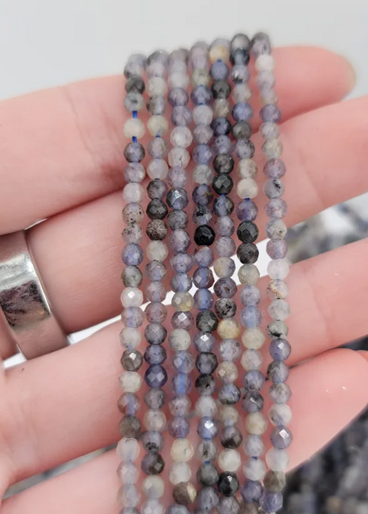 Crafting supplies such as iolite beads available at wholesale and retail prices, only at our crystal shop in San Diego!