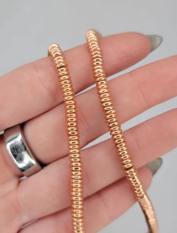 Copper Thin Rondelle Beads