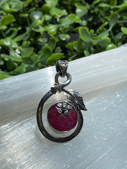 S.S. Shlomo Faceted Ruby Pendants