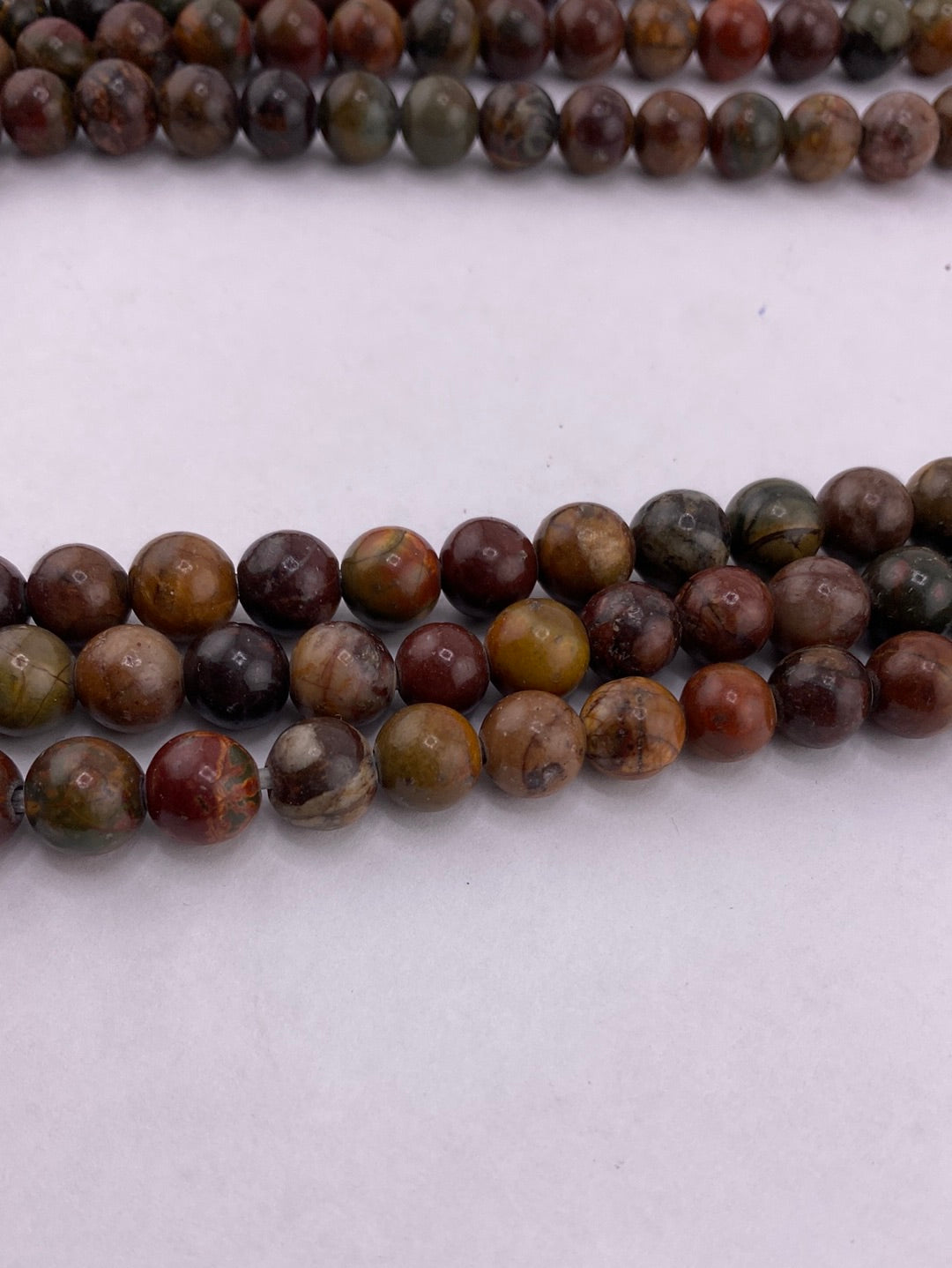 Red Creek Jasper Wide Hole Beads