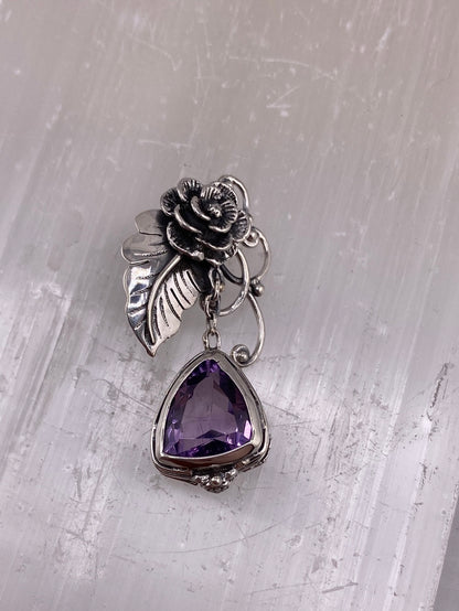 S.S. Shlomo Faceted Amethyst Pendants