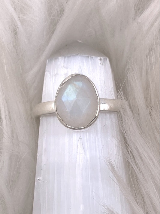 S.S. Faceted Moonstone Rings