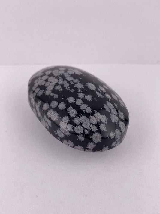 Snowflake obsidian palmstones available at wholesale and retail prices, only at our crystal shop in San Diego!