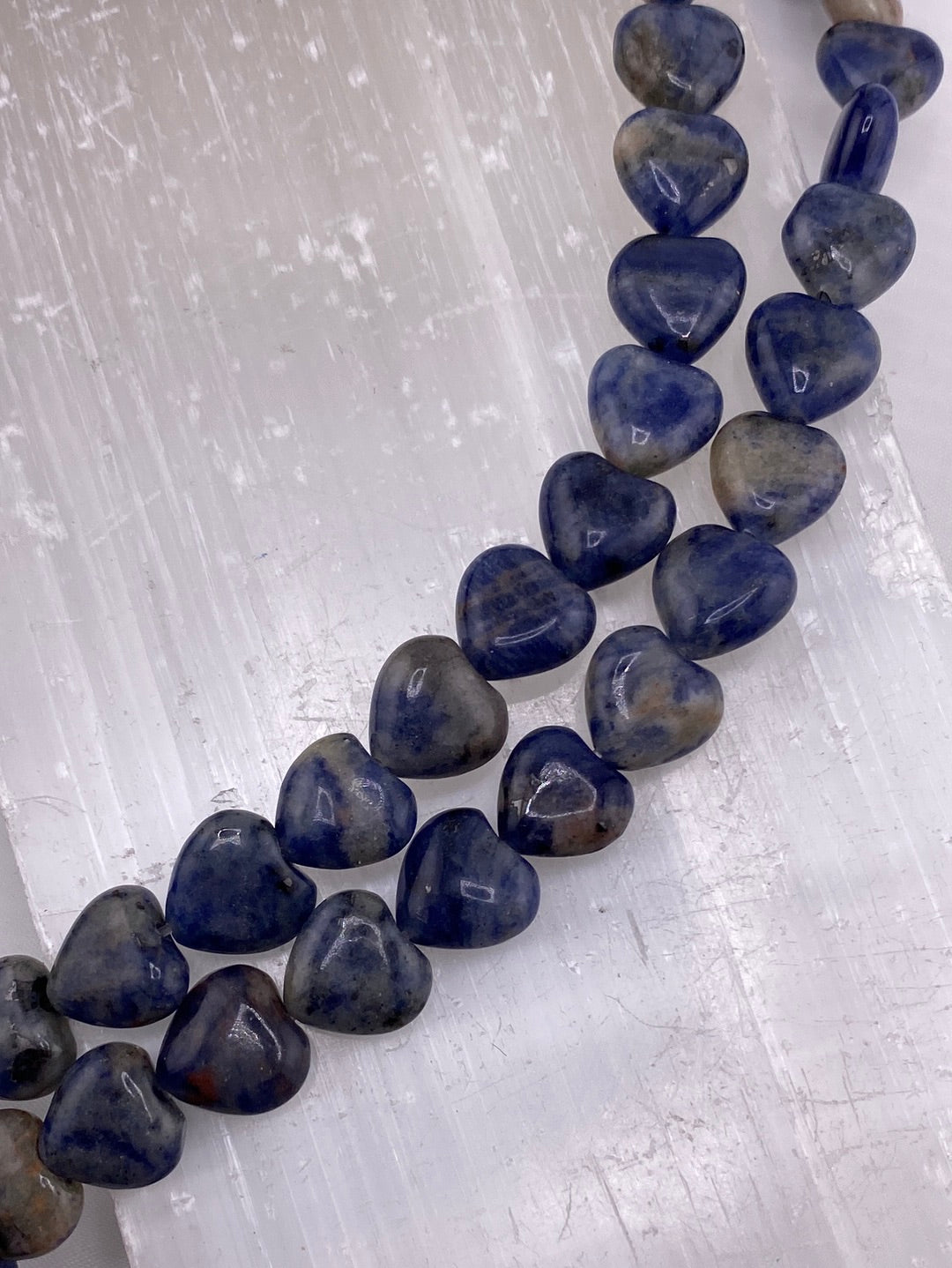 Sodalite Heart Beads