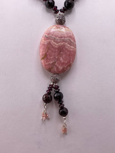 S.S. Rhodocrosite and Garnet Necklaces