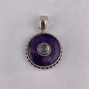 S.S. Amethyst and Moonstone Pendants