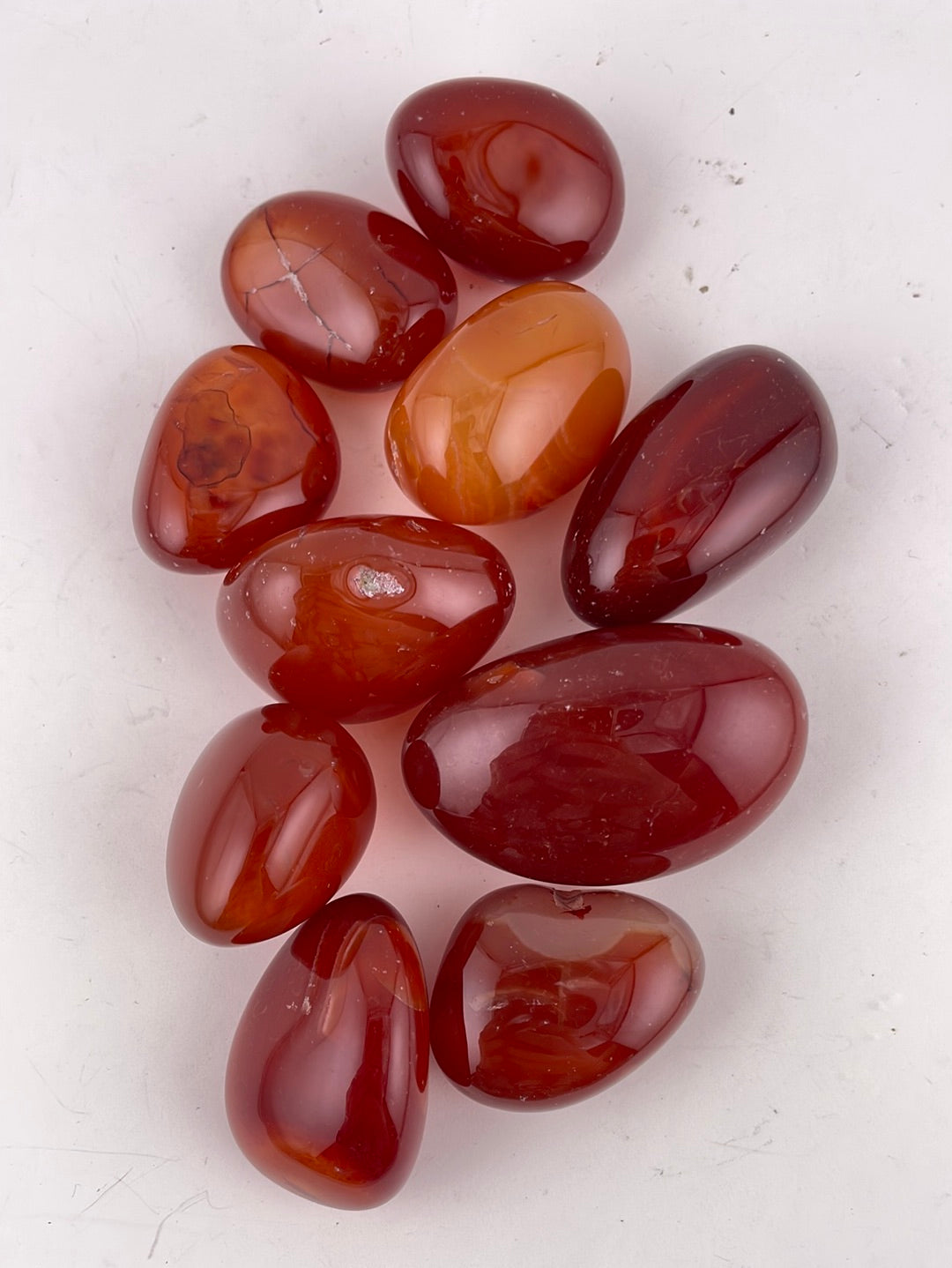 Carnelian Tumbled Stone Sets (10 pc)