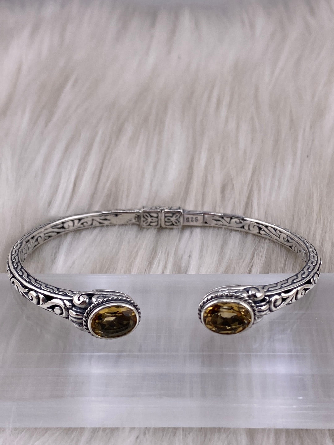 Sterling silver citrine cuff bangle available at wholesale and retail prices, only at our crystal shop in San Diego!