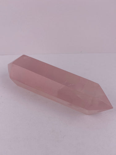 Double terminated rose quartz points available at wholesale and retail prices, only at our crystal shop in San Diego!