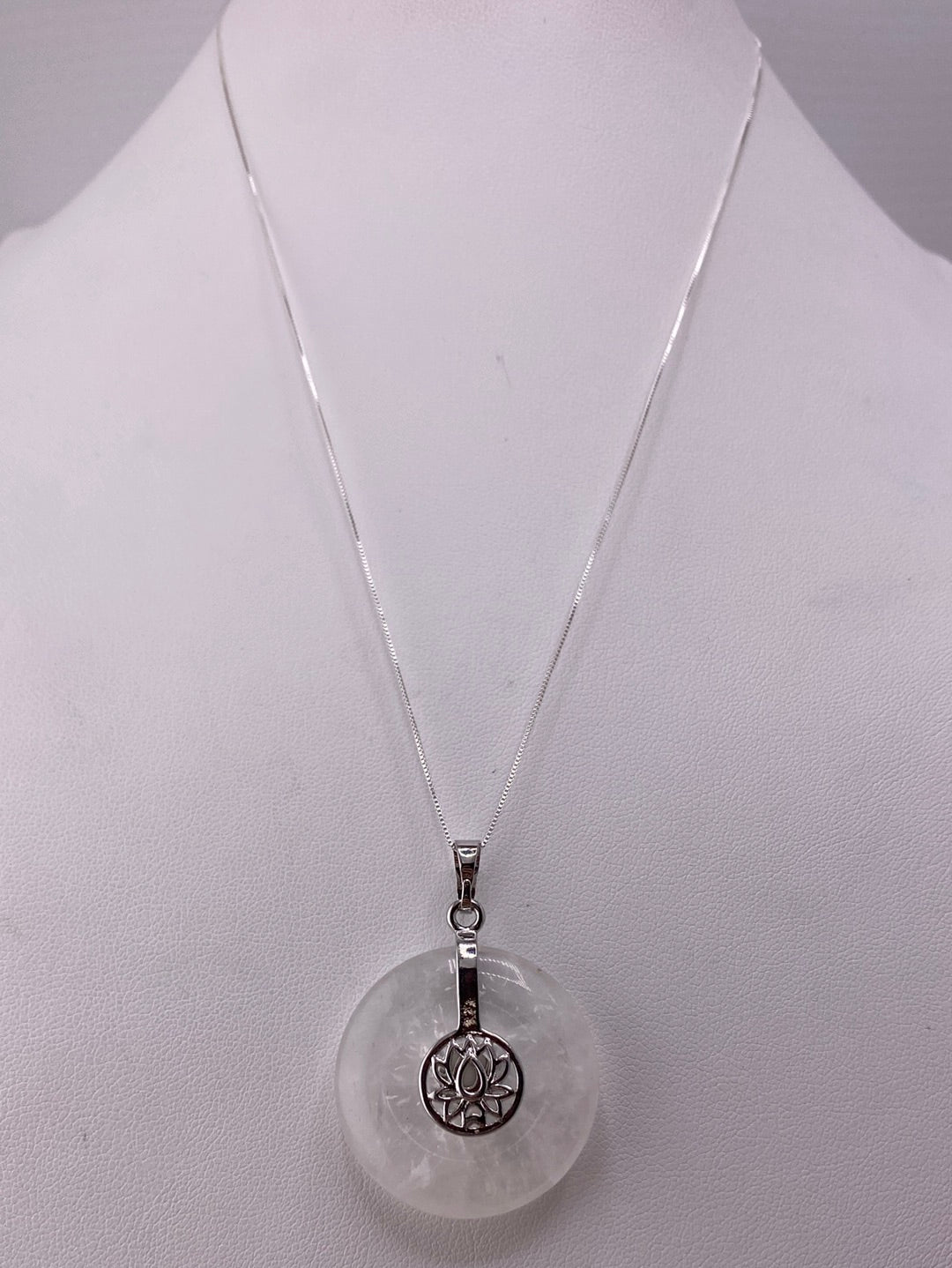 S.S. Clear Quartz Lotus Necklace Gift Sets