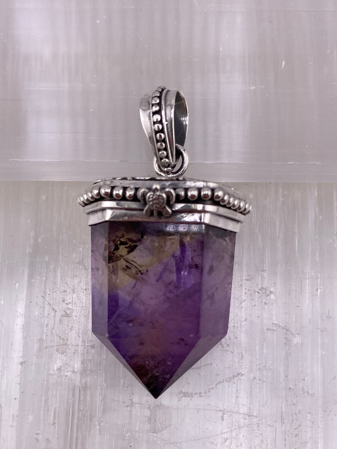 S.S. Shlomo Faceted Ametrine Point Pendants