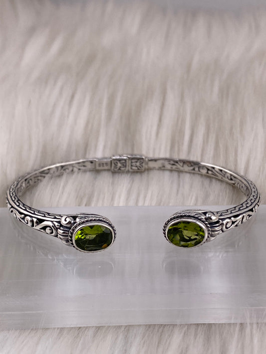 Sterling silver peridot bracelet available at wholesale and retail prices, only at our crystal shop in San Diego!