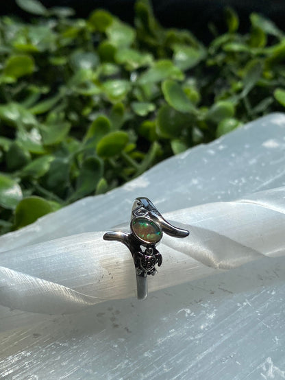 Sterling silver Shlomo designer opal ring available at wholesale and retail prices, only at our crystal shop in San Diego!