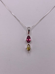 S.S. Pink and Gold Tourmaline Necklaces