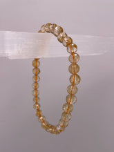 Load image into Gallery viewer, Faceted Citrine Stretch Bracelet 6mm
