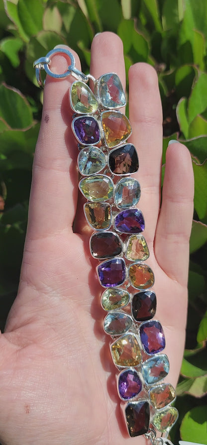 S.S. Faceted Multistone Bracelet