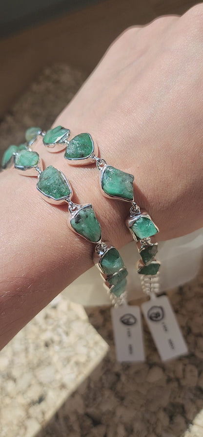 S.S. Raw Emerald Bracelet Assortment