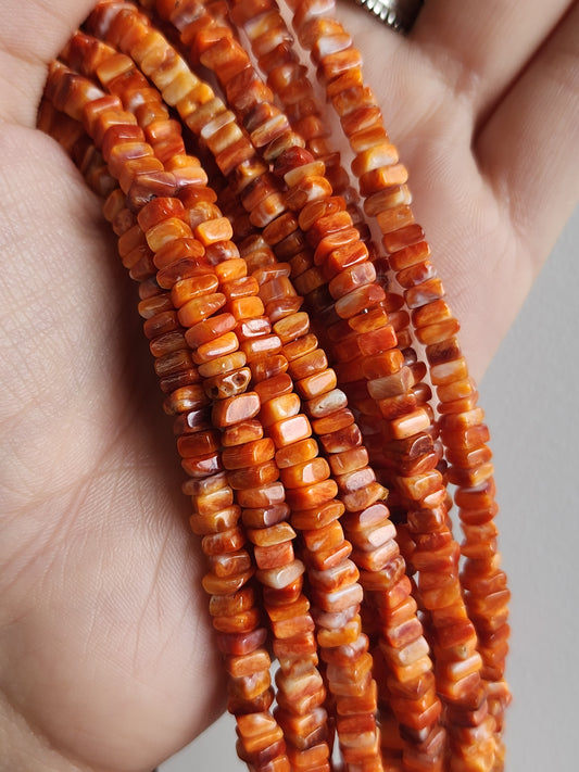 Oyster Shell Square Chip Beads