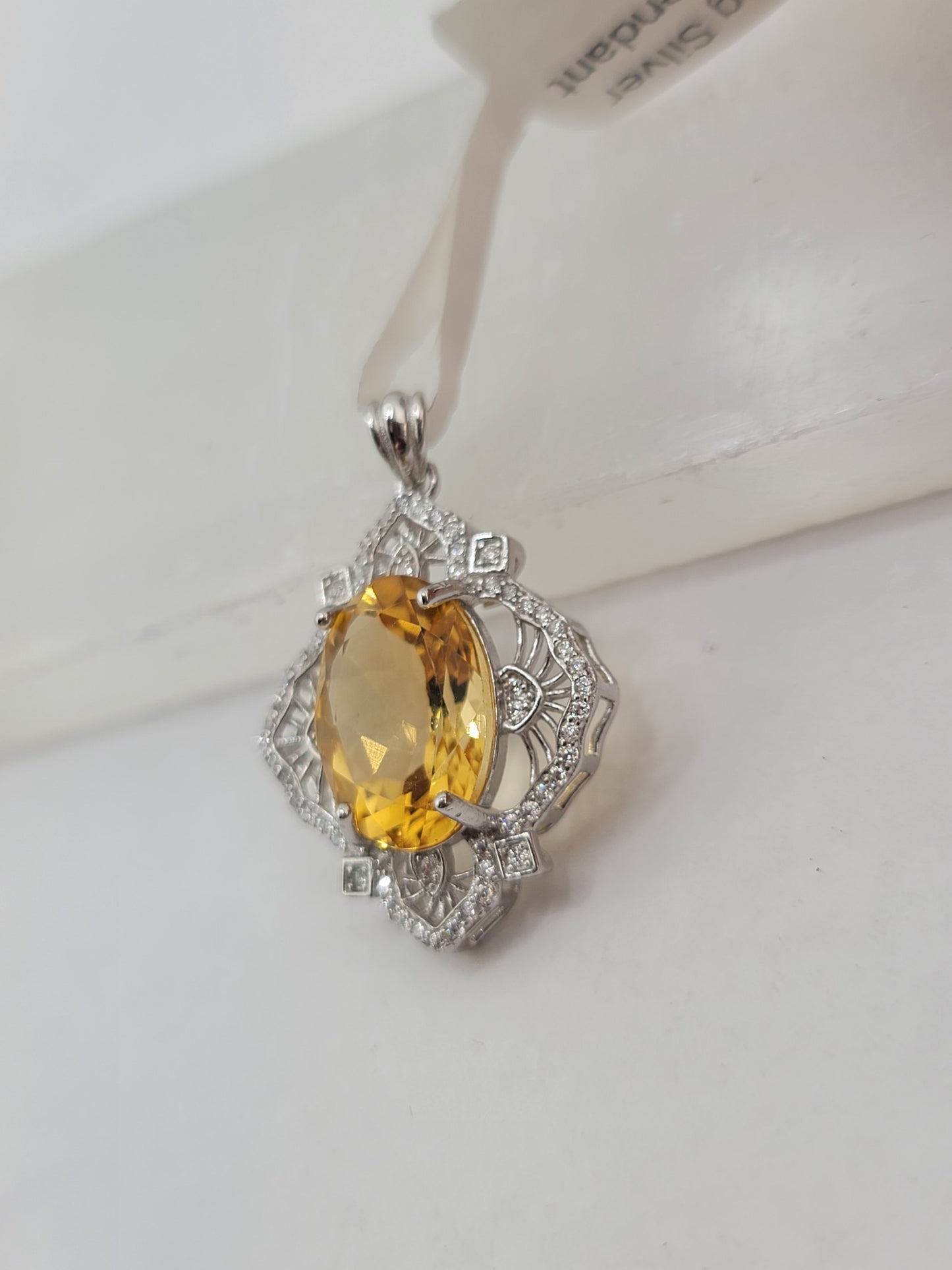 S.S. Ornate Citrine Pendants