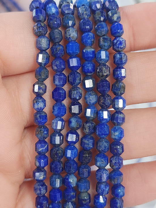 Faceted Lapis Lazuli Bicone Beads