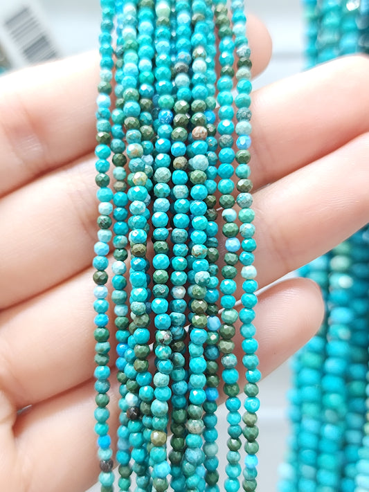Faceted Turquoise Round Beads
