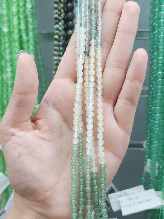 Gradient Green Fluorite Beads