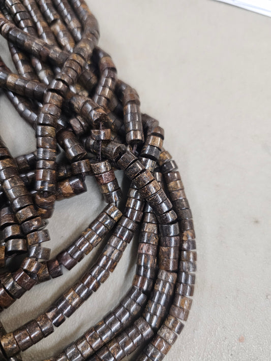 Bronzite Rondelle Beads