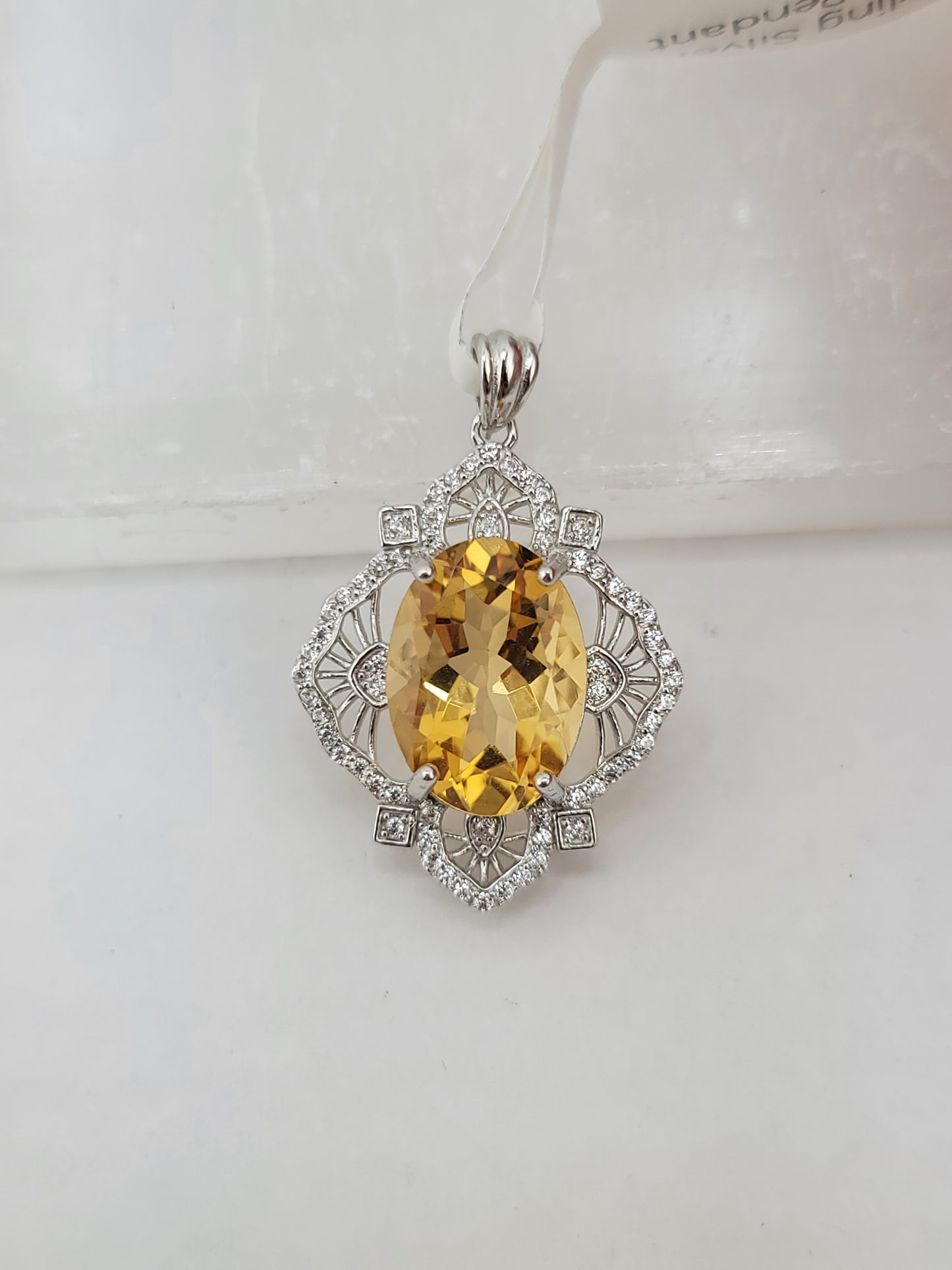 S.S. Ornate Citrine Pendants