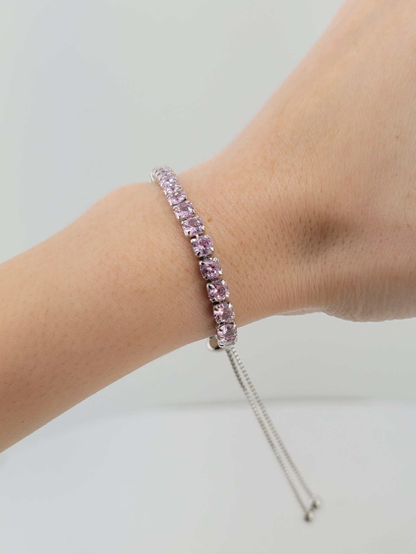 Adjustable Pink CZ Bracelets