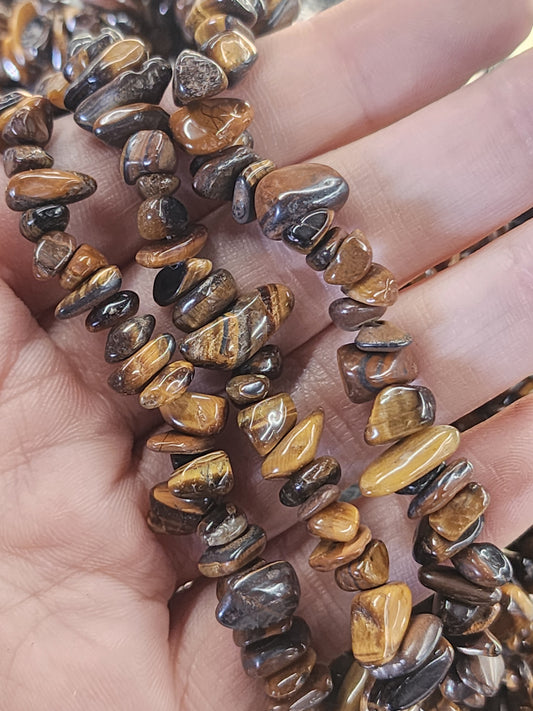 Tiger Eye Chip Beads