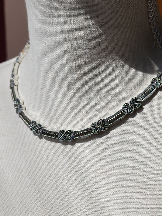 S.S. Marcasite "X" Necklace