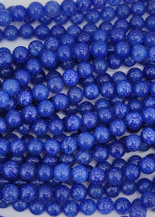 Blue Dragon Vein Agate Beads