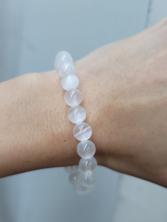 Selenite Stretch Bracelets 8mm